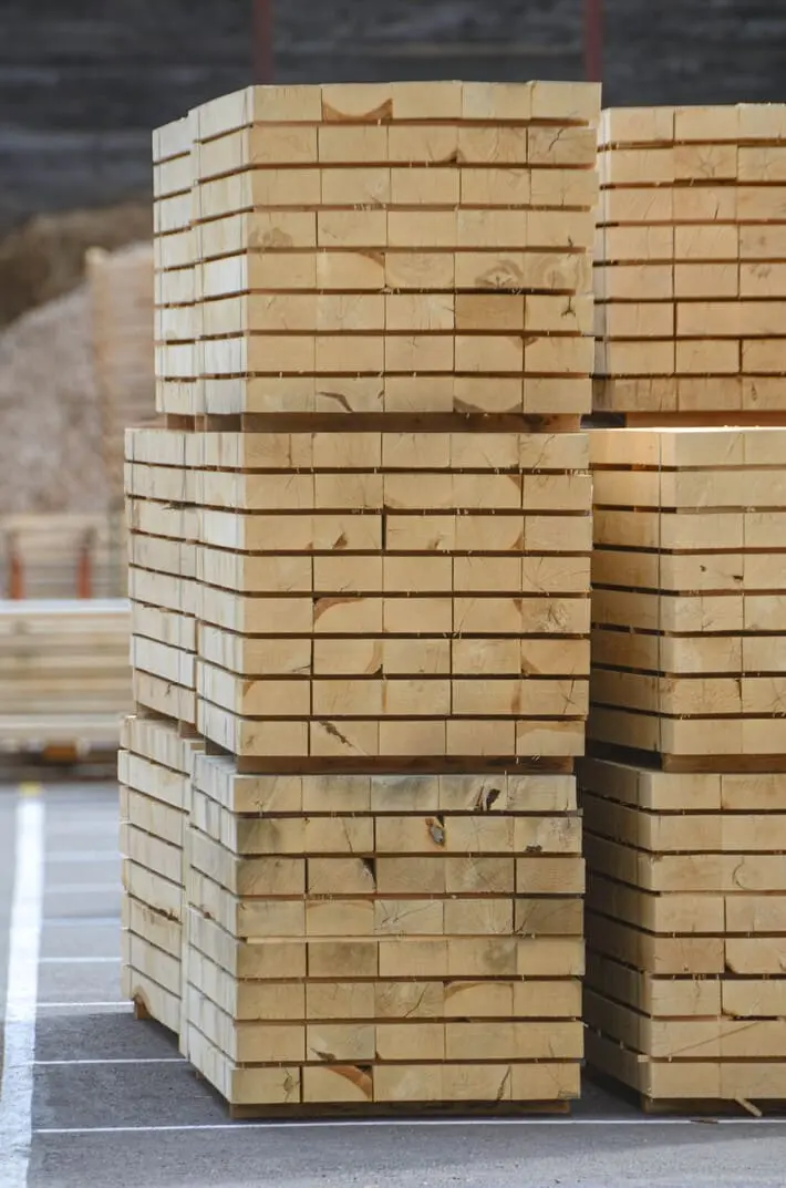 Pile of landscaping timbers