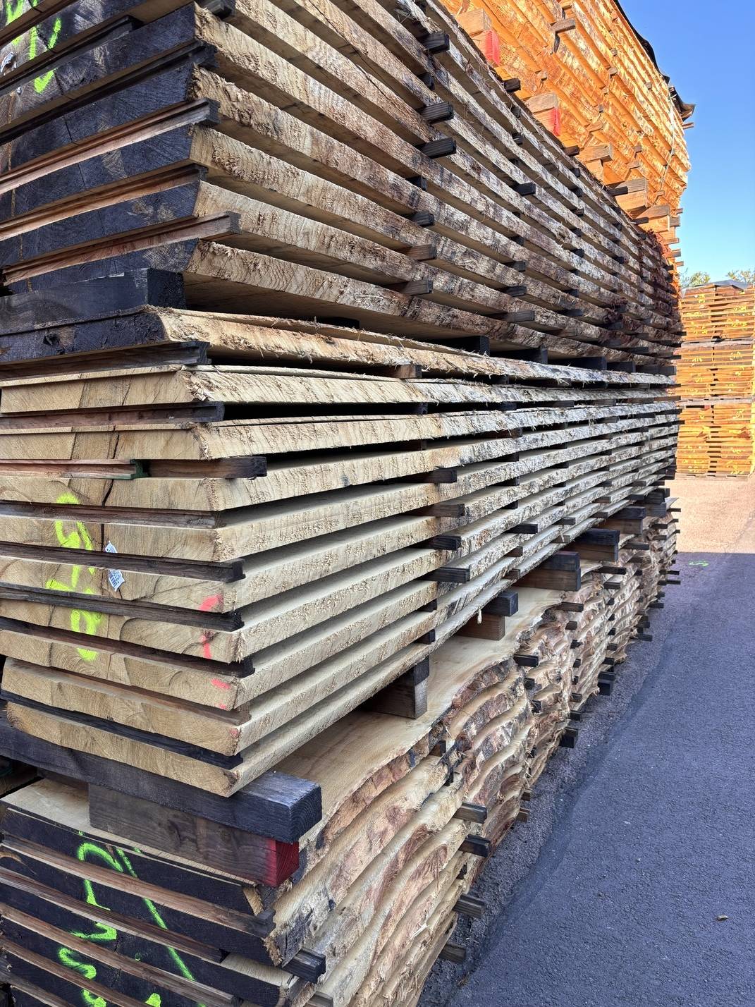 Photo of reconstituted unsorted boards